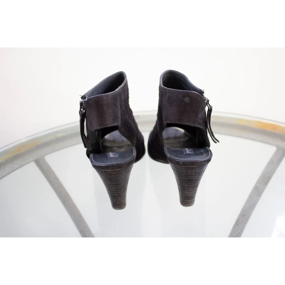 PAUL GREEN Cayanne Leather Peep Toe Sandal BOOTIE LEATHER US Size 8 Black